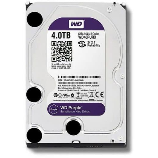 هارد دیسک اینترنال وسترن دیجیتال مدل WD40PURX Purple 4TB (سلامت 100 )