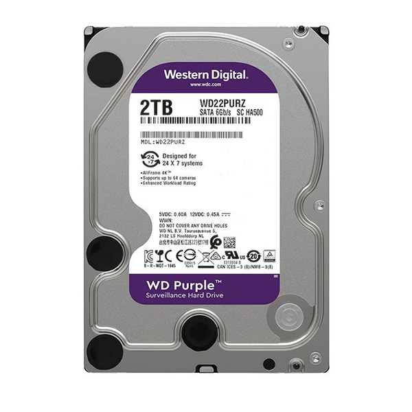 هارد دیسک اینترنال WD وسترن دیجیتال مدل Purple ظرفیت 2 ترابایت