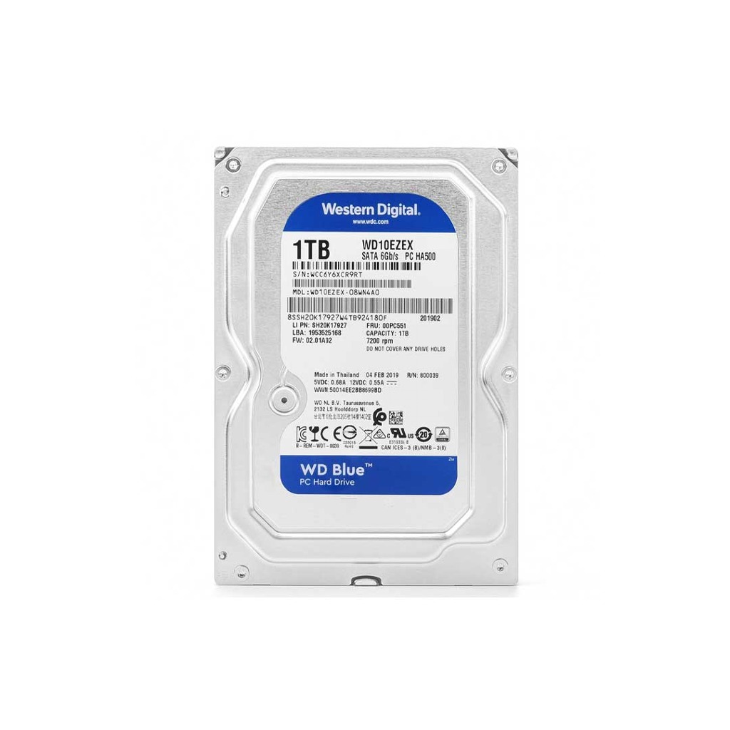 هارد دیسک اینترنال WD وسترن دیجیتال 1TB مدل Blue ظرفیت 1 ترابایت