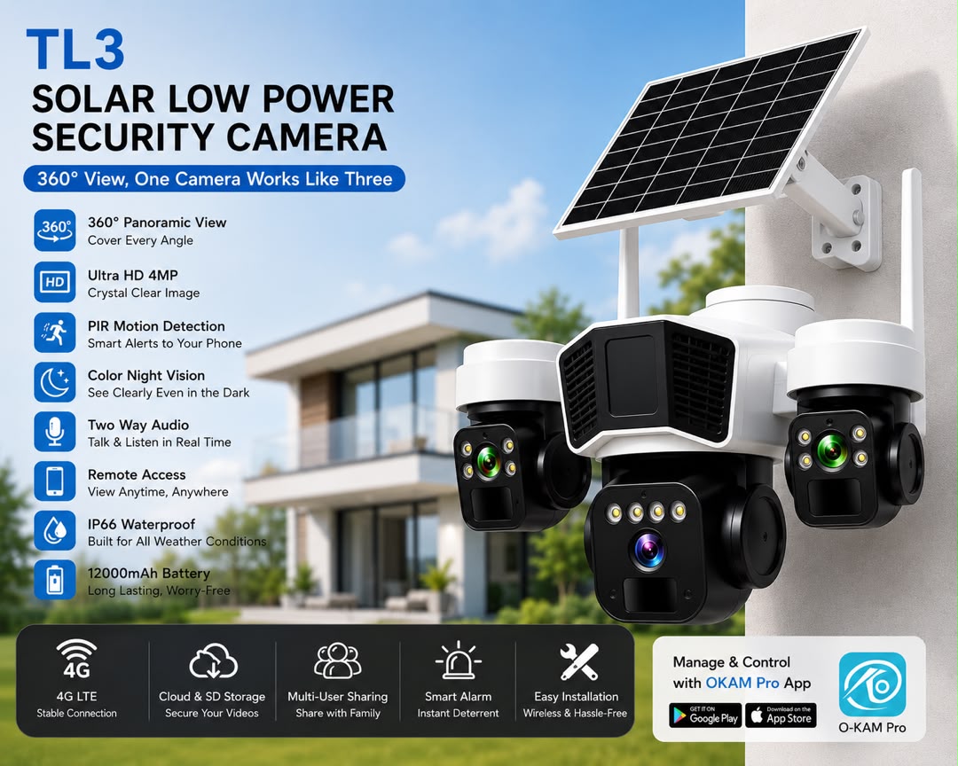 دوربین سه لنز سولار سیمکارتی OKAM PRO TL3