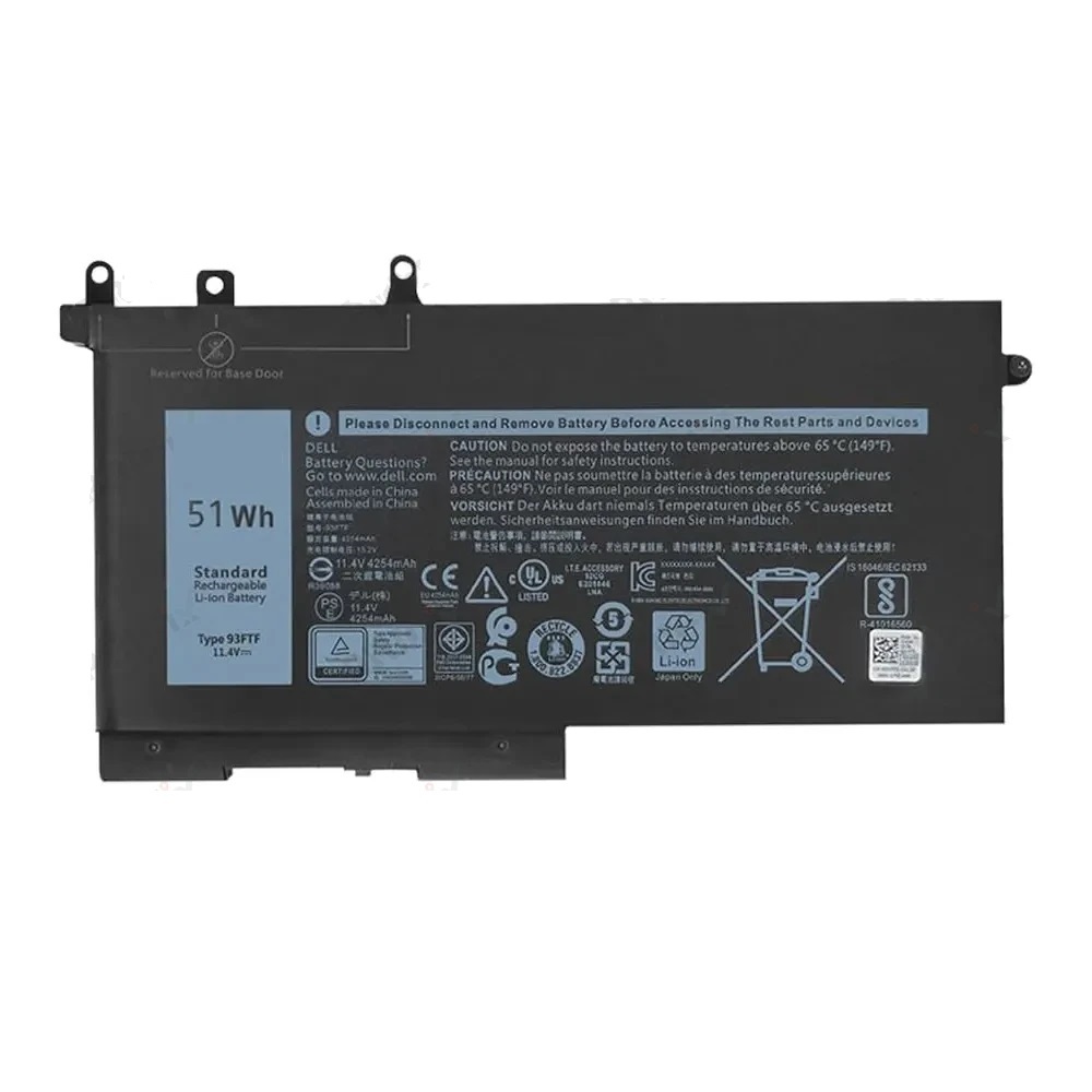 باطری لپ تاپ دل dell پارت نامبر 939FTF 51Wh