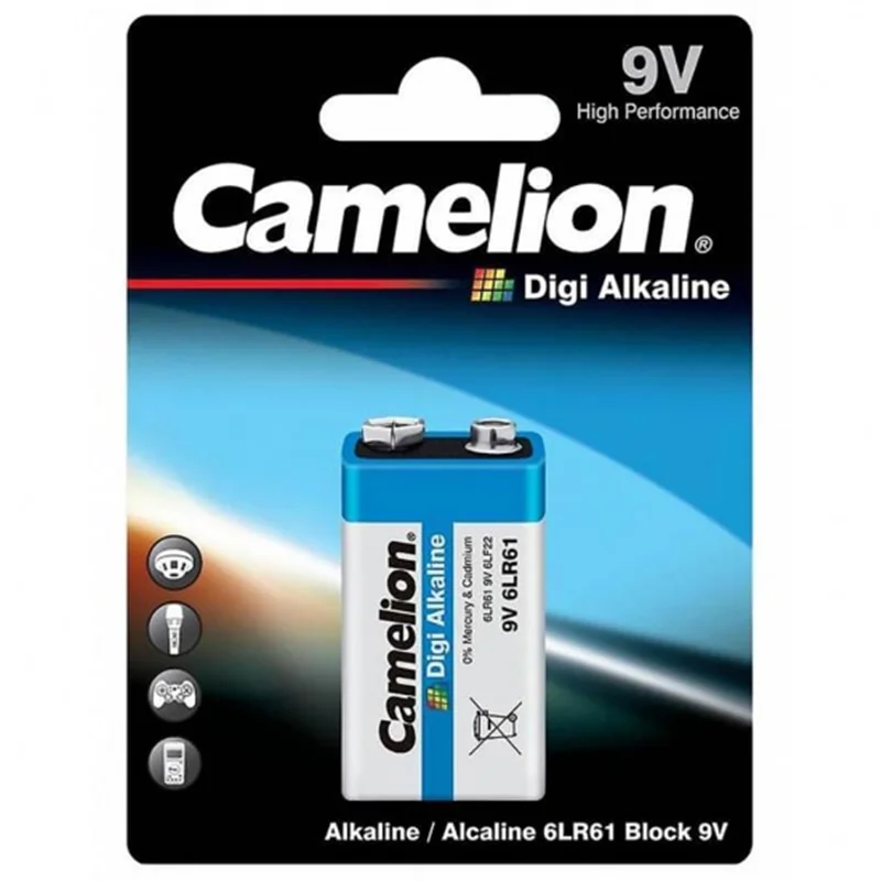 باطری کتابی 9ولت Digi Alkaline دیجی آلکالاین کملیون Camelion