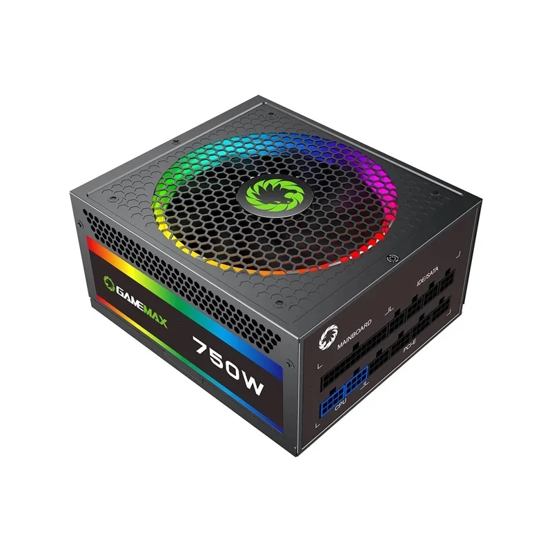 منبع تغذیه گیم مکس مدل 750 وات GameMax RGB750 Rainbow دست دوم